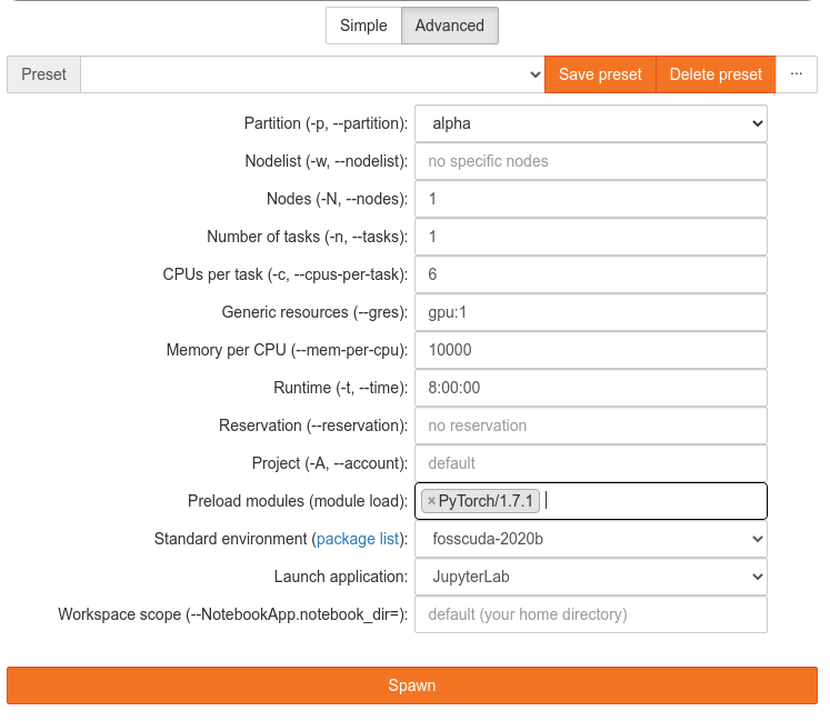 PyTorch module in JupyterHub